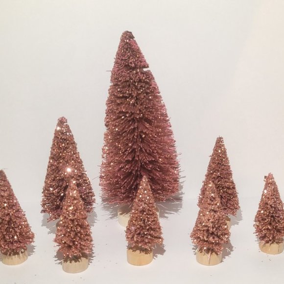 MEGA METAL Metallic Silver Gold Copper Rose Gold Titanium Mini Xmas Trees Decor - Picture 6 of 7